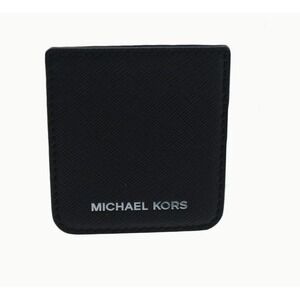 Michael Kors Black Saffiano Leather Phone Pocket Sticker Card Holder 32S8SZ3N1L